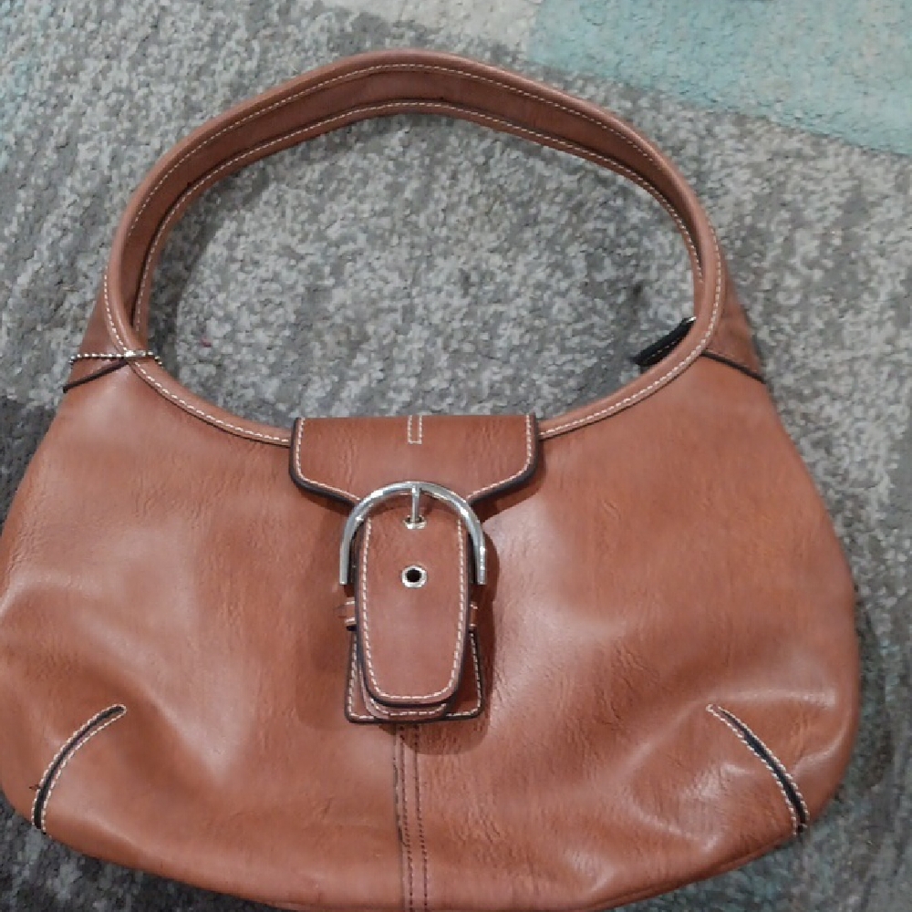 Bellerose Tan Leather Hobo Bag